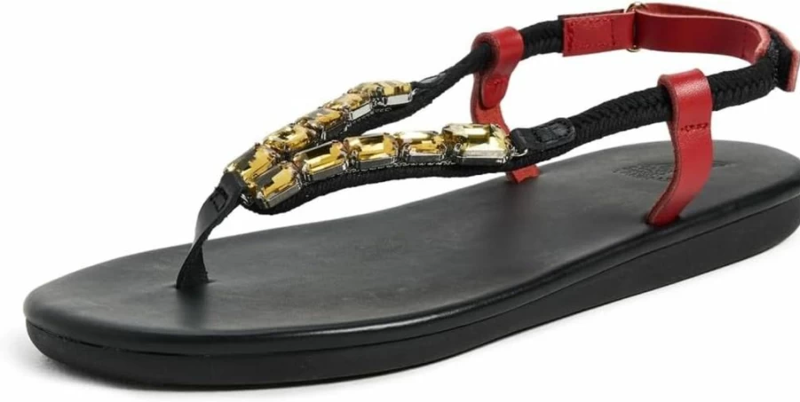Ancient Greek Sandals Women's Zoi Crystal Embellished Gladiator Sandals