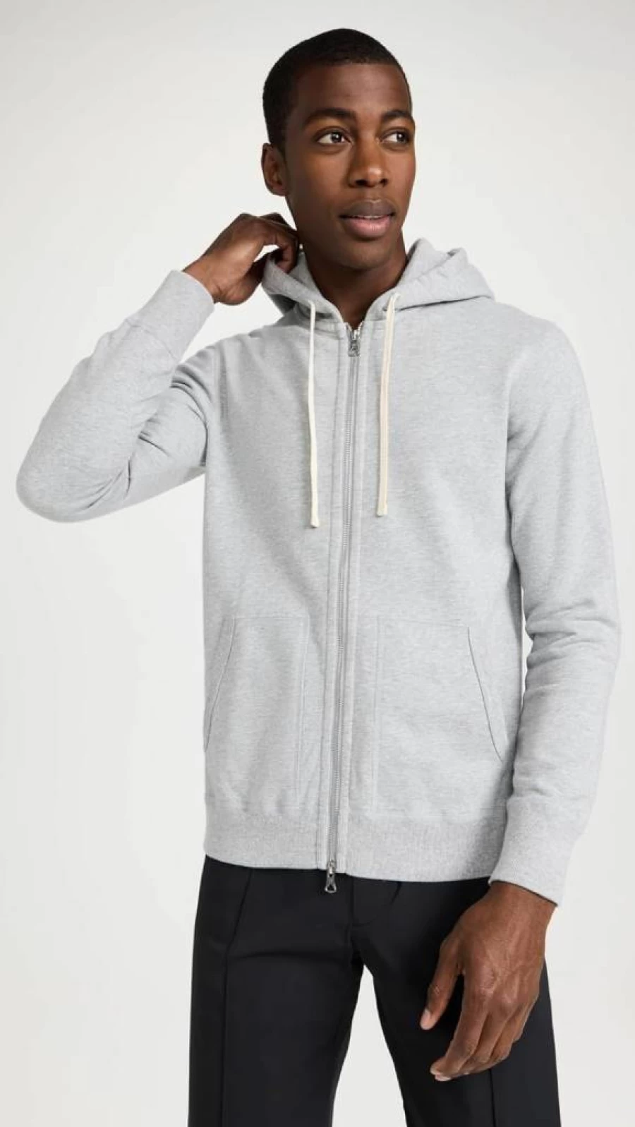 REIGNING CHAMP Men's Mid-Weight Terry Full Zip Hoodie - Premium Athletic Pullover for Men