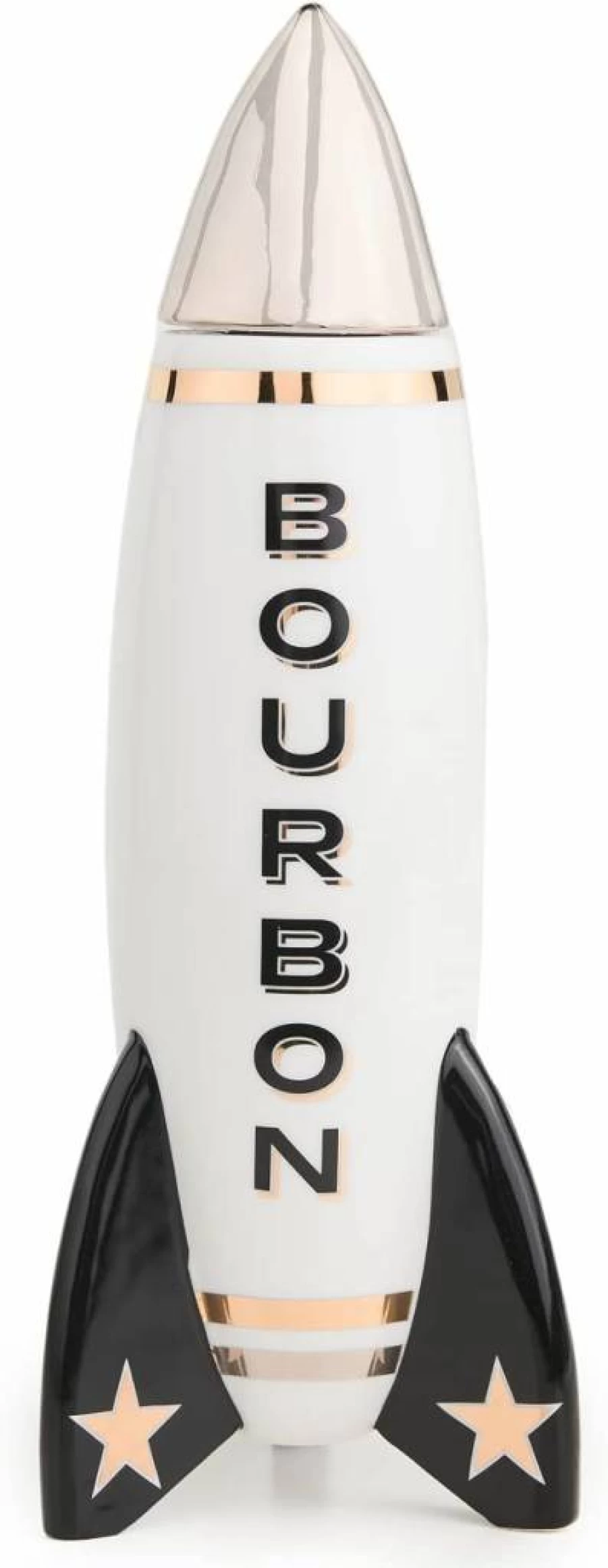 Jonathan Adler Rocket-Shaped Bourbon Decanter - Premium Glass Whiskey Decanter