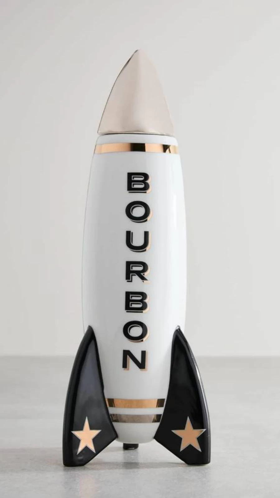 Jonathan Adler Rocket-Shaped Bourbon Decanter - Premium Glass Whiskey Decanter
