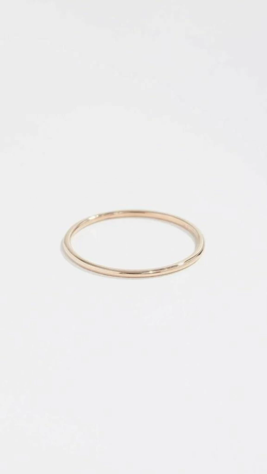 ZOE CHICCO 14K Gold Thin Band Ring for Women - Minimalist Dainty Solid Gold Ring