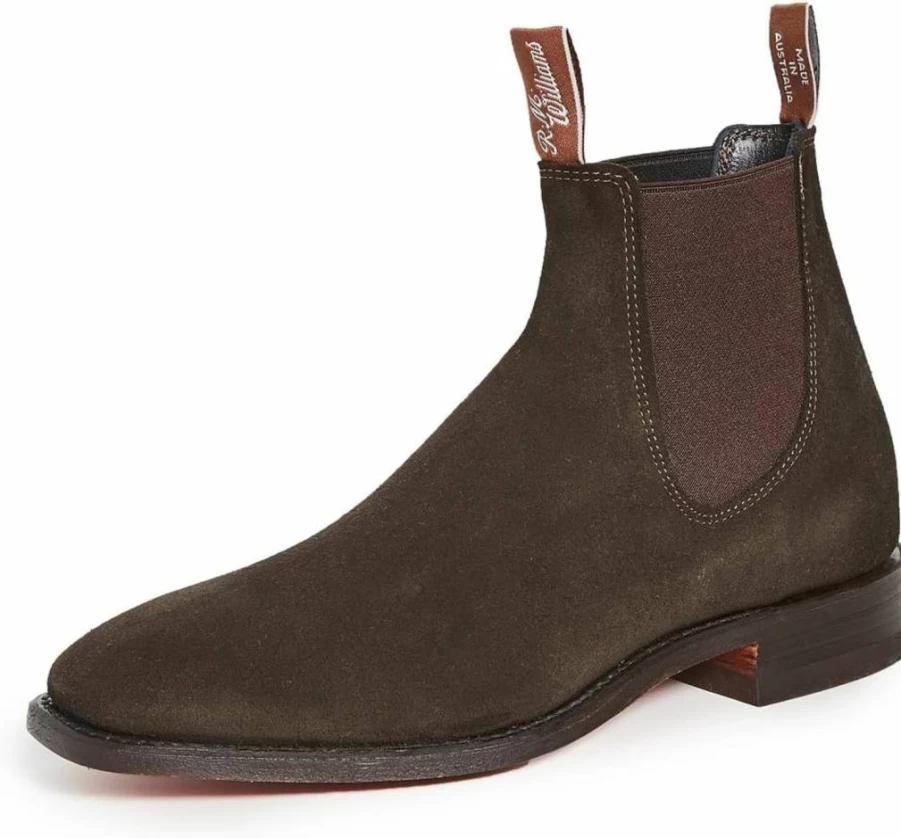 R.M. Williams Men's Suede Chelsea Boots | Premium Leather Ankle Boots for Men