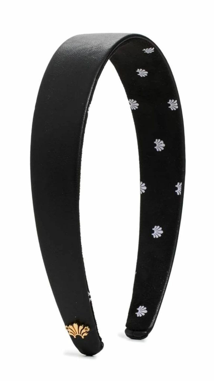 Lele Sadoughi Women's Black Faux Leather Bessette Headband – One Size Hair Accessory