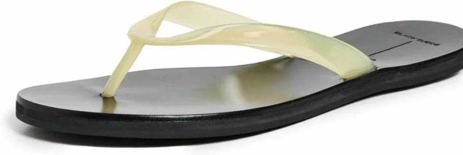 Black Suede Studio Women's Jelly Sandals - Comfortable & Stylish Suede-Look Summer Shoes