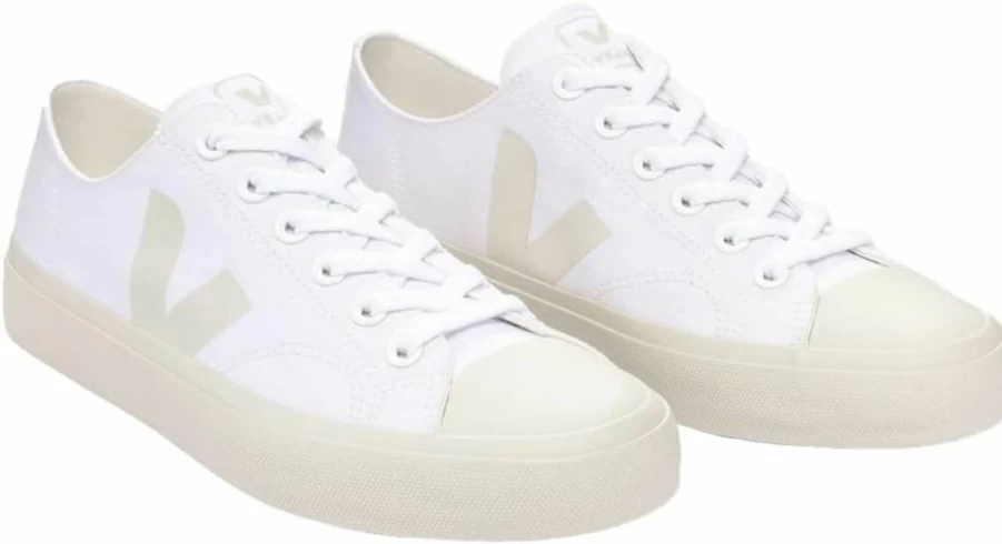 Veja Wata II Low Top Women's Sneakers - Sustainable Vegan White Canvas Shoes
