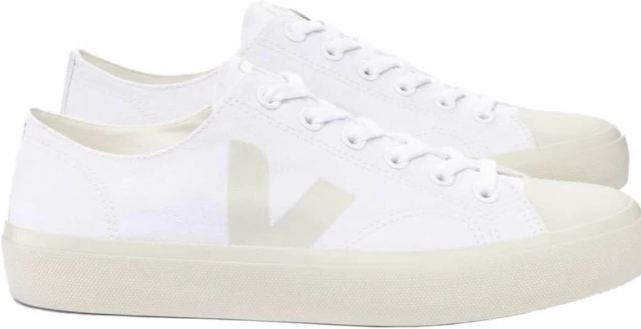 Veja Wata II Low Top Women's Sneakers - Sustainable Vegan White Canvas Shoes