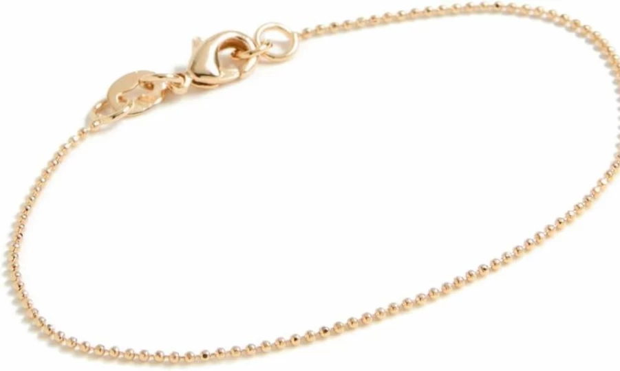 Alexa Leigh Diamond-Cut Ball Chain Bracelet for Women – 1mm Thin Stylish Jewelry