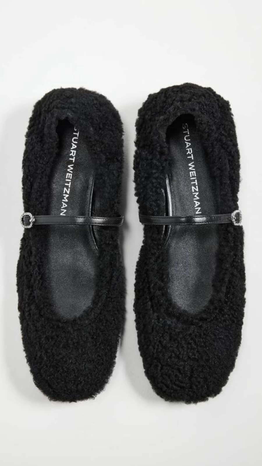 Stuart Weitzman Women's Lennox Shearling Loafer Flats - Cozy Shearling Lined Slip-On Shoes