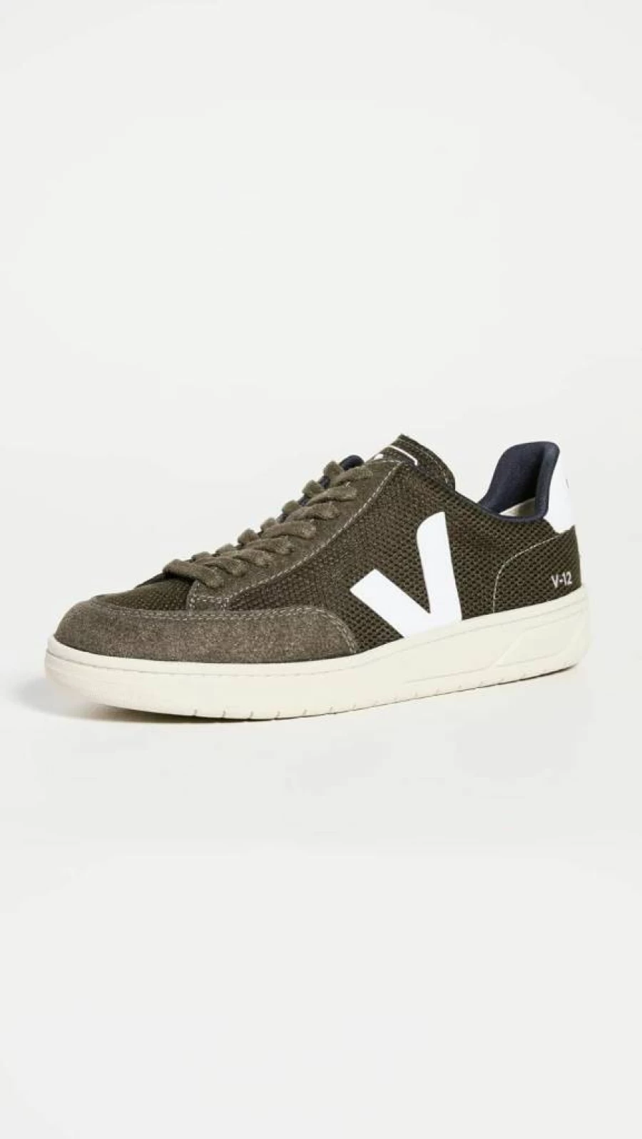 Veja Men's V-12 Vegan Leather Sneakers – Sustainable Eco-Friendly White Low-Top Shoes