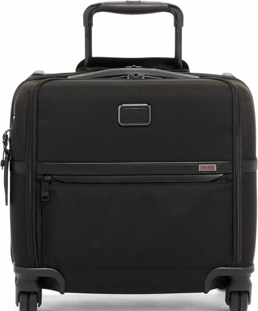 TUMI Alpha Compact 4-Wheel Rolling Laptop Briefcase - Business Carry-On Travel Bag for Commuting & Work