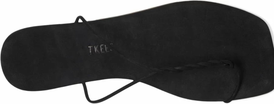 TKEES Women's Simone Flat Sandal - Comfortable Leather Straps Casual Slide Sandals for Women