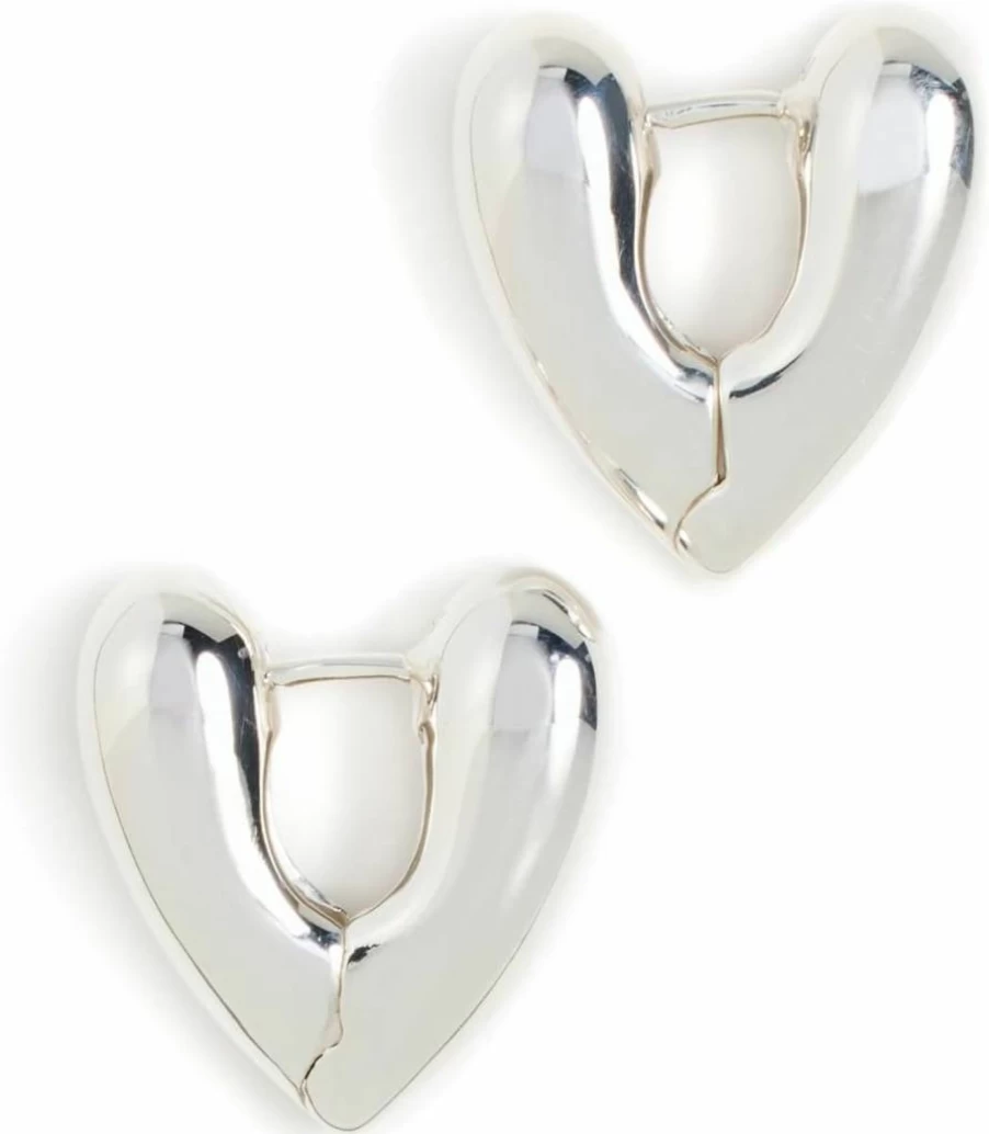 Annika Inez Small Gold Heart Hoop Earrings for Women - Minimalist Dainty Heart-Shaped Hoops