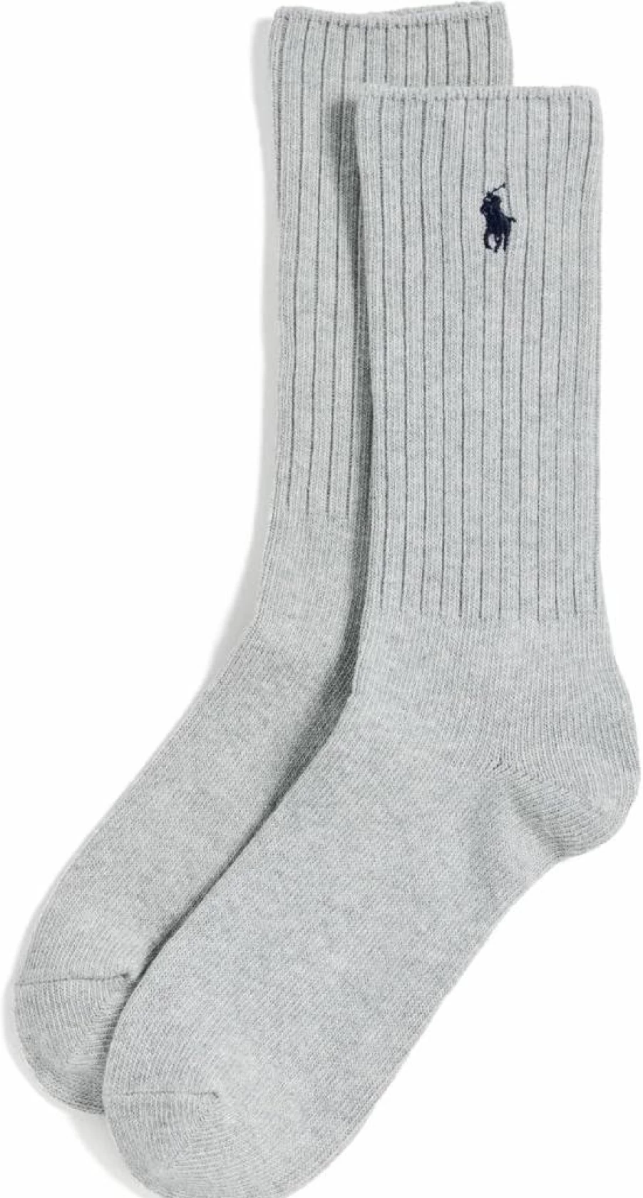 POLO RALPH LAUREN Men's Classic Cotton Rib Crew Socks - Comfortable Casual Athletic Socks for Men