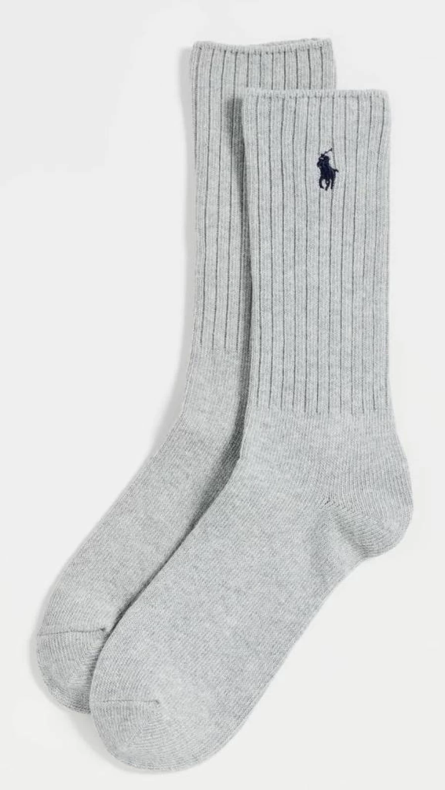 POLO RALPH LAUREN Men's Classic Cotton Rib Crew Socks - Comfortable Casual Athletic Socks for Men