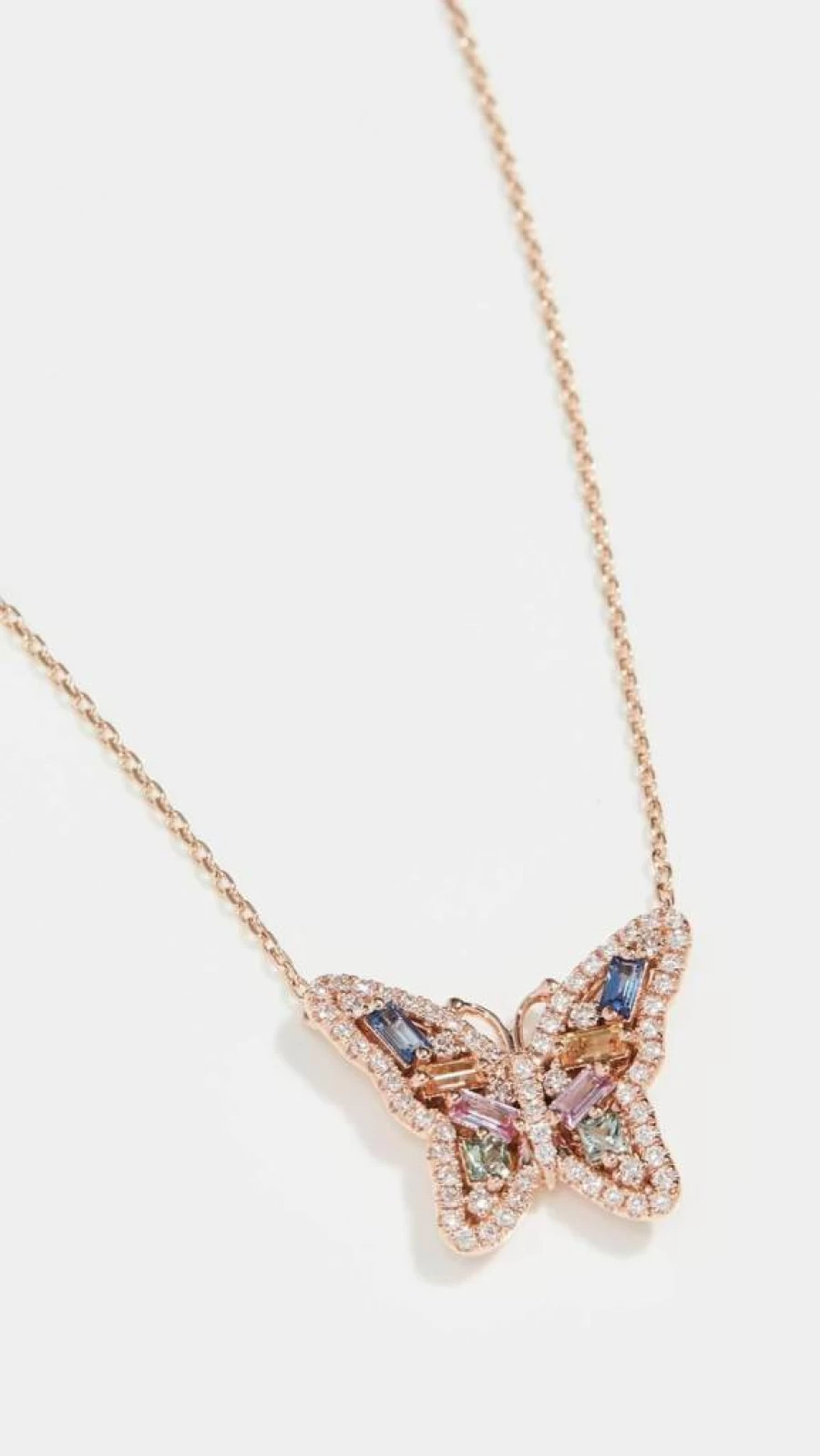 Suzanne Kalan 18K Rose Gold Fireworks Butterfly Pendant Necklace for Women