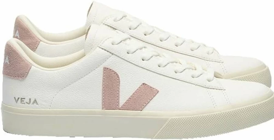 Veja Women's Campo Chrome-Free Leather Sneakers – Sustainable White Eco-Friendly Fashion Shoes