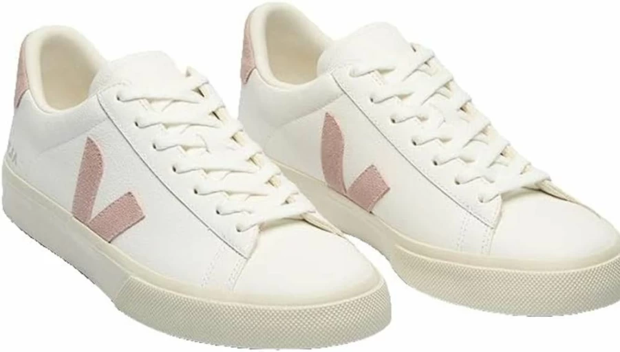 Veja Women's Campo Chrome-Free Leather Sneakers – Sustainable White Eco-Friendly Fashion Shoes