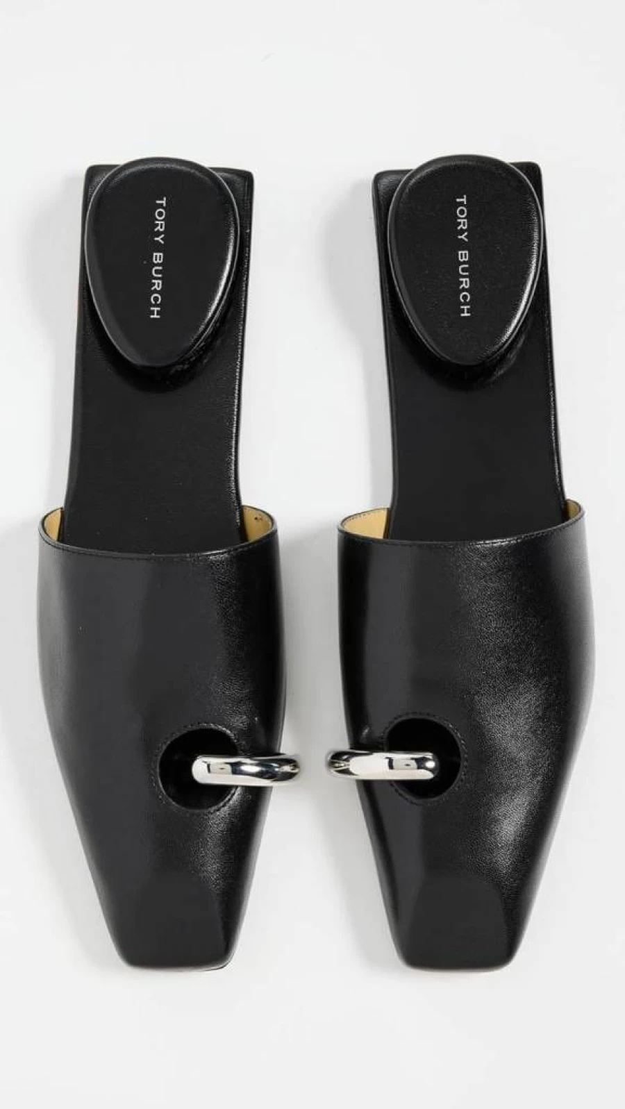 Tory Burch Women's Leather Pierced Mules Slip-On Loafers Comfortable Casual Shoes