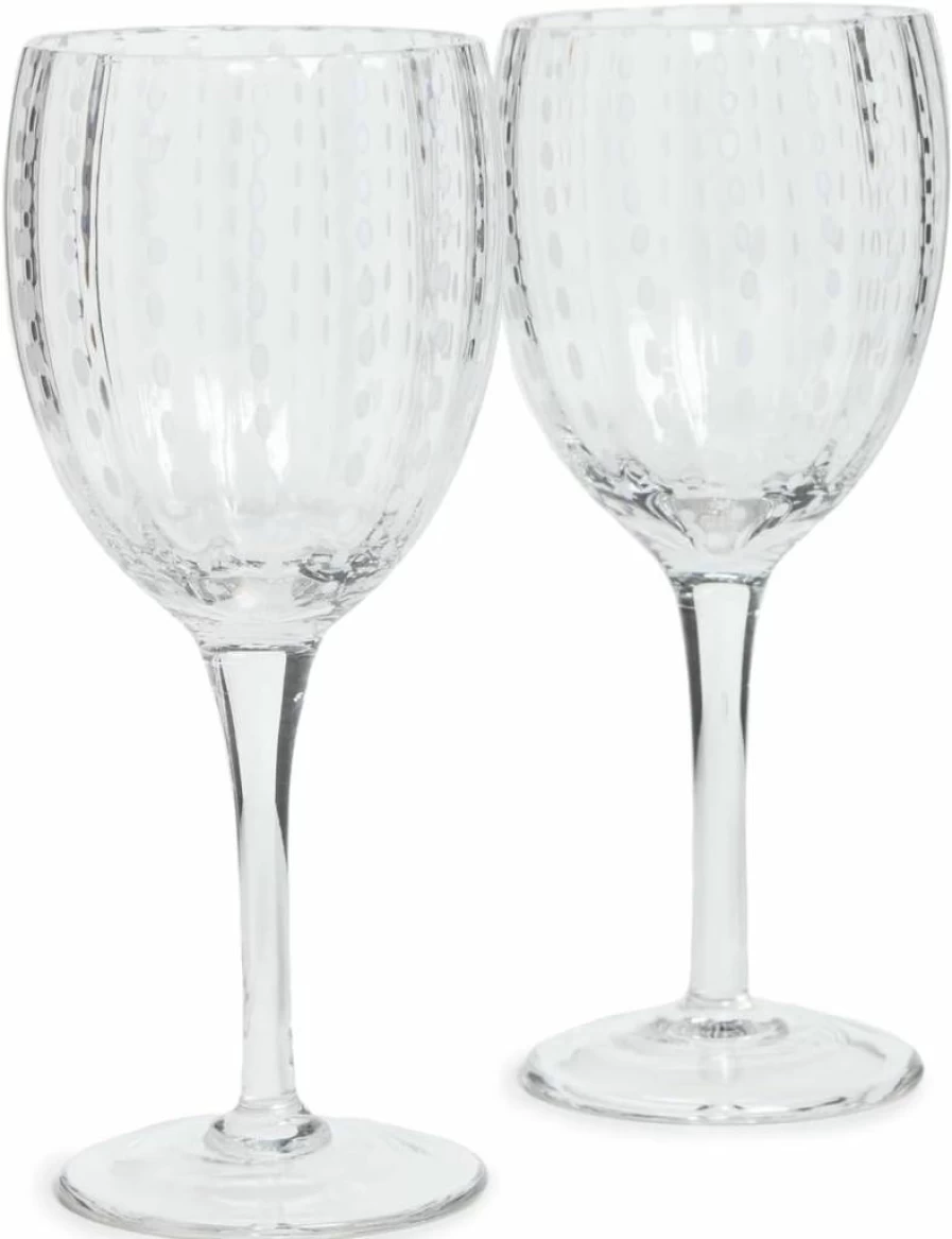 Zafferano Perle 2-Piece Elegant Wine Goblet Set for Women