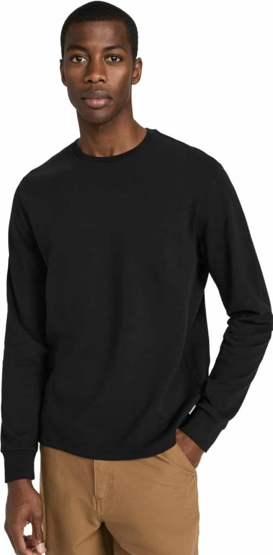 FRAME Men's Long Sleeve Crewneck Sweatshirt - Premium Cotton Casual Pullover