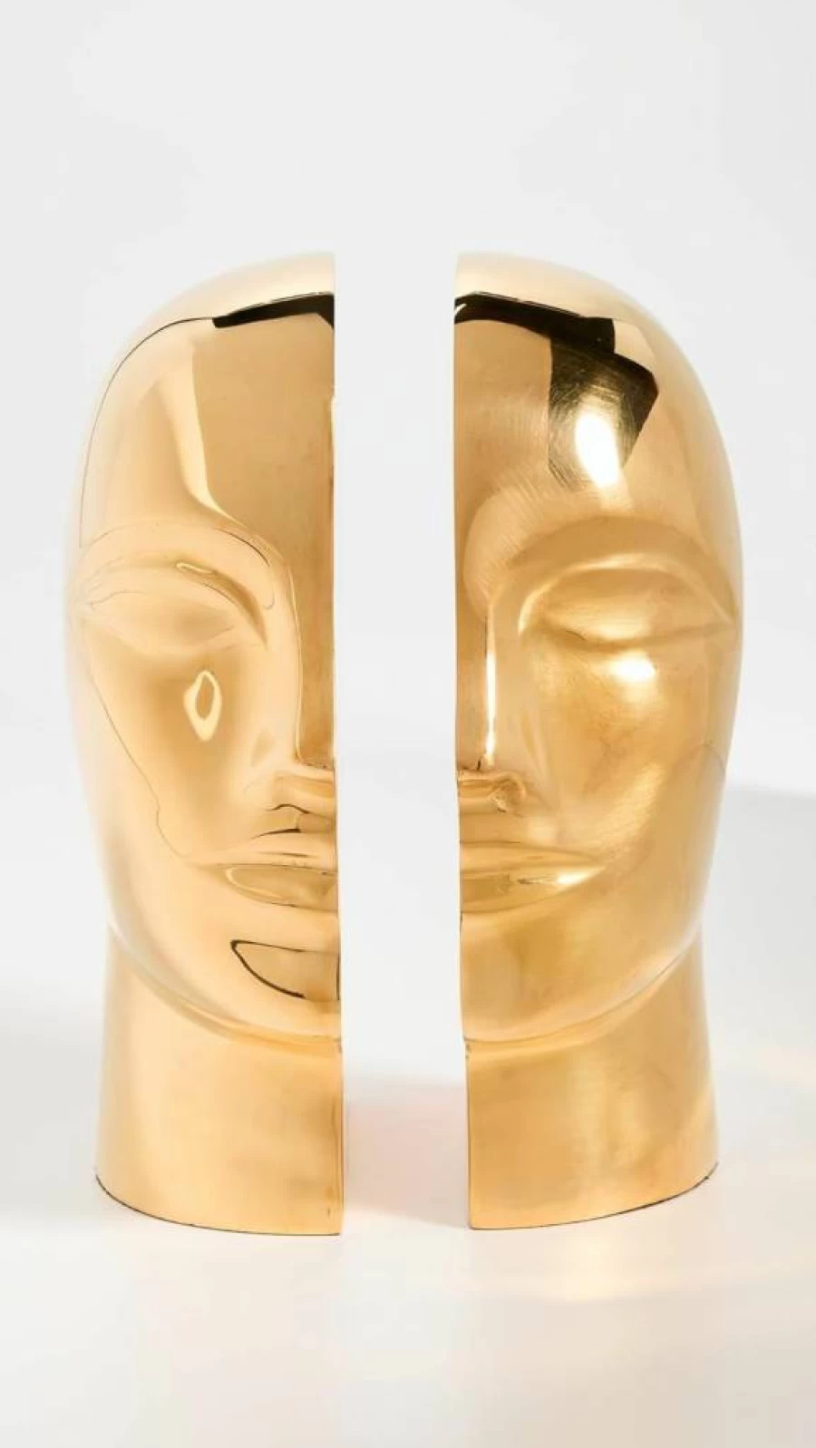 Jonathan Adler Brass Atlas Bookends - Set of 2, Decorative Book Holders for Women