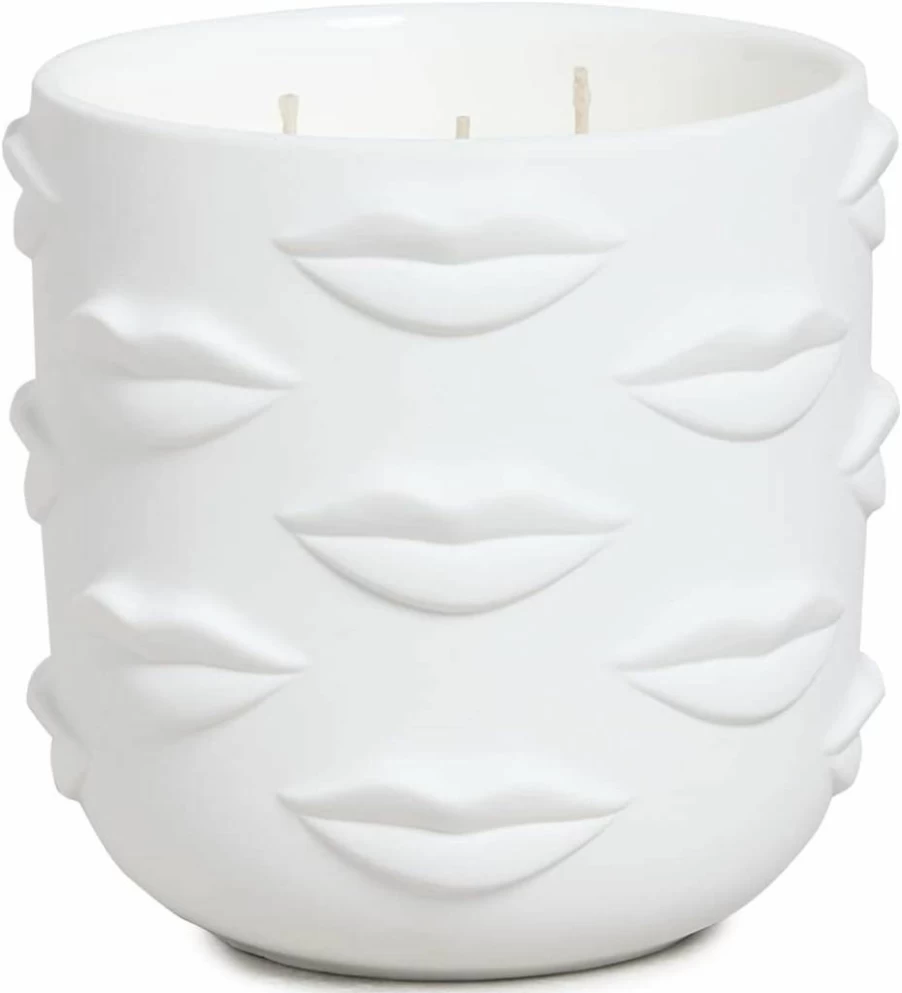Jonathan Adler Muse Bouche Scented Candle - White 3-Wick Decorative Home Fragrance