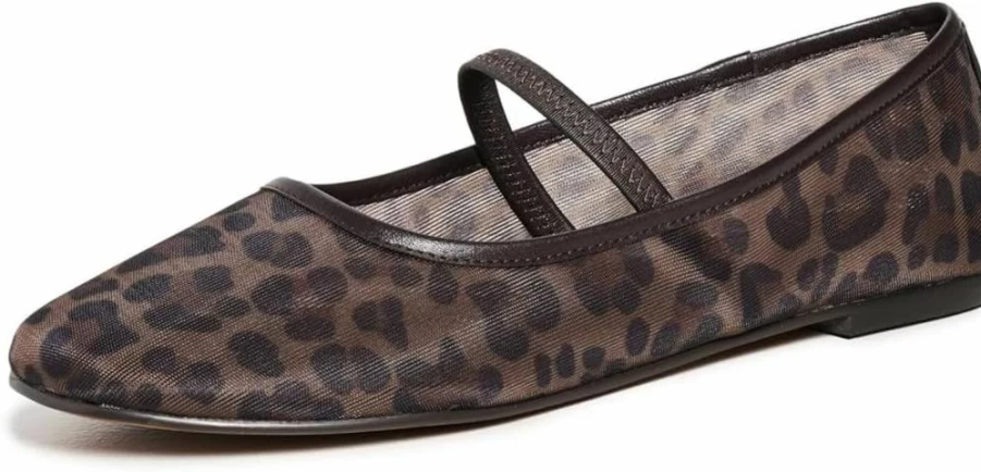Madewell Women's Cosme Elastic Mesh Mary Jane Flats - Comfortable Slip-On Shoes for Women