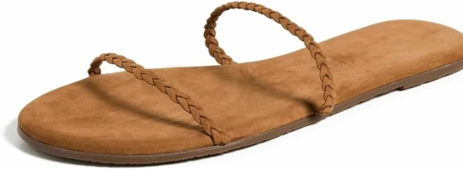 TKEES Women's Gemma Braided Flat Sandals – Comfortable & Stylish Summer Footwear