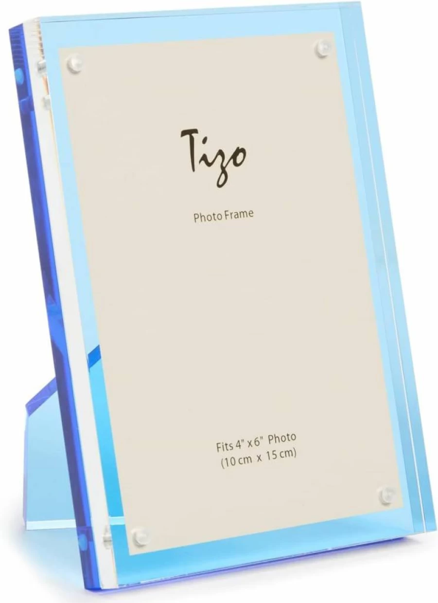 Tizo Design Women's 4x6 Lucite Photo Frame - Elegant Acrylic Display for Pictures
