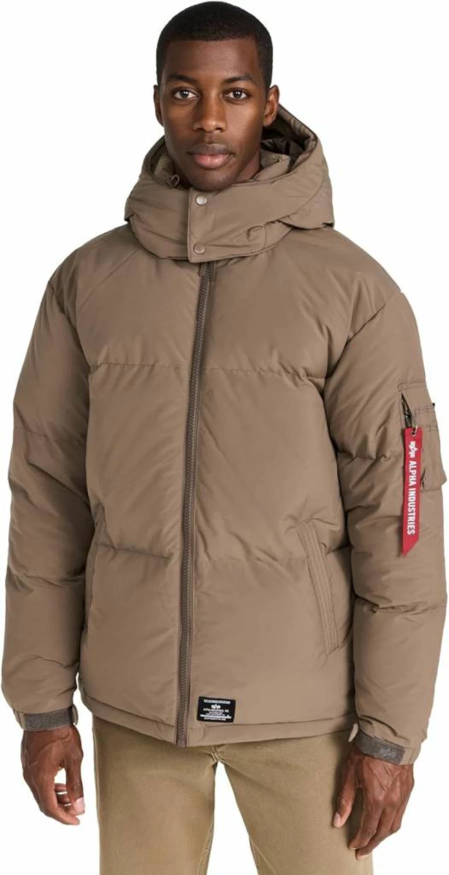 Alpha Industries Men's Puffer Parka Jacket - Winter Warm Bomber Coat for Men