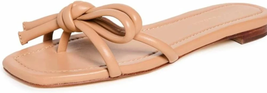 Loeffler Randall Hadley Women's Leather Bow Flat Sandals – Comfortable & Stylish Summer Shoes