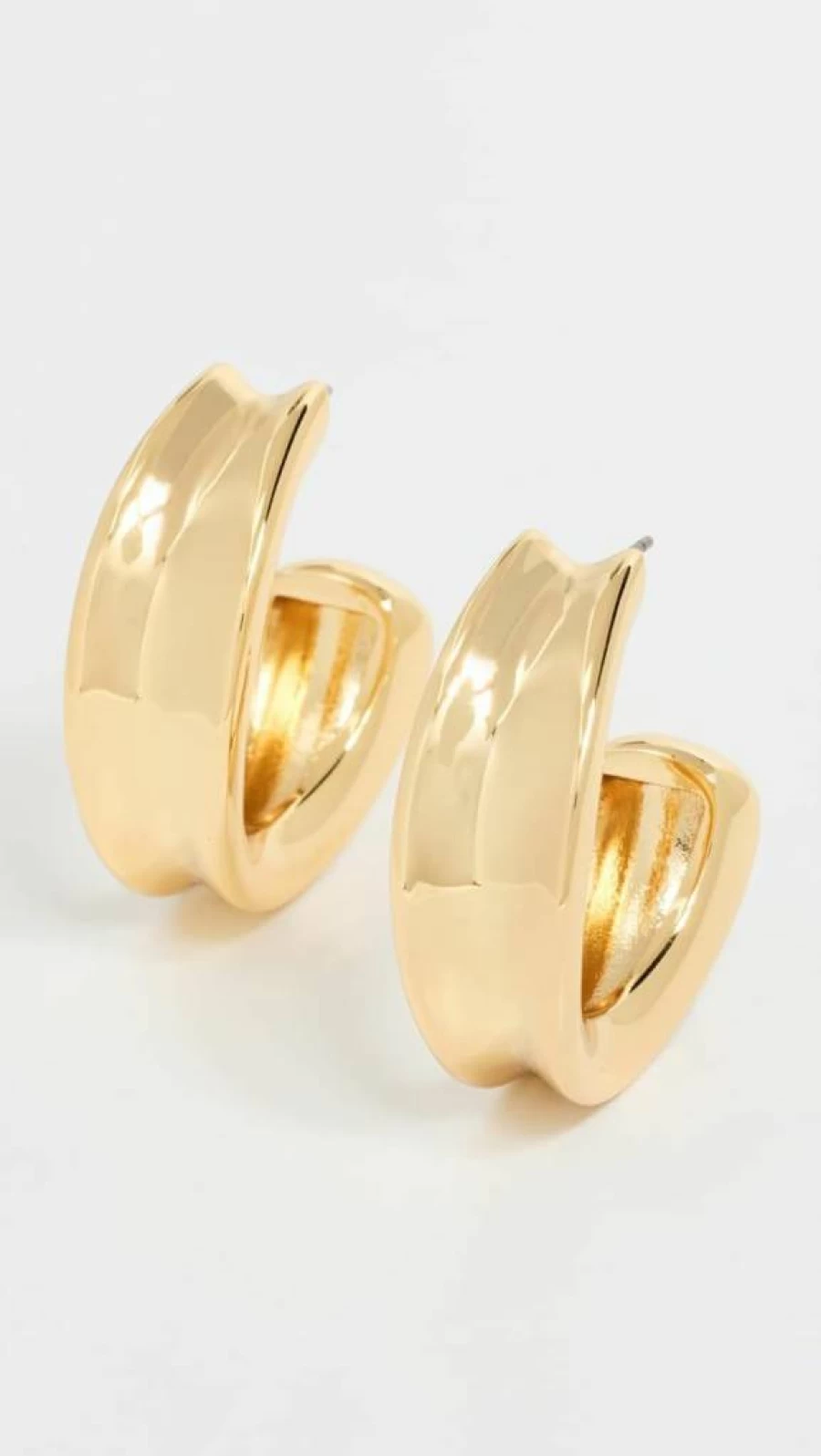JENNY BIRD Doune Hoops for Women - Sterling Silver Huggie Earrings with Secure Push-Back Closure
