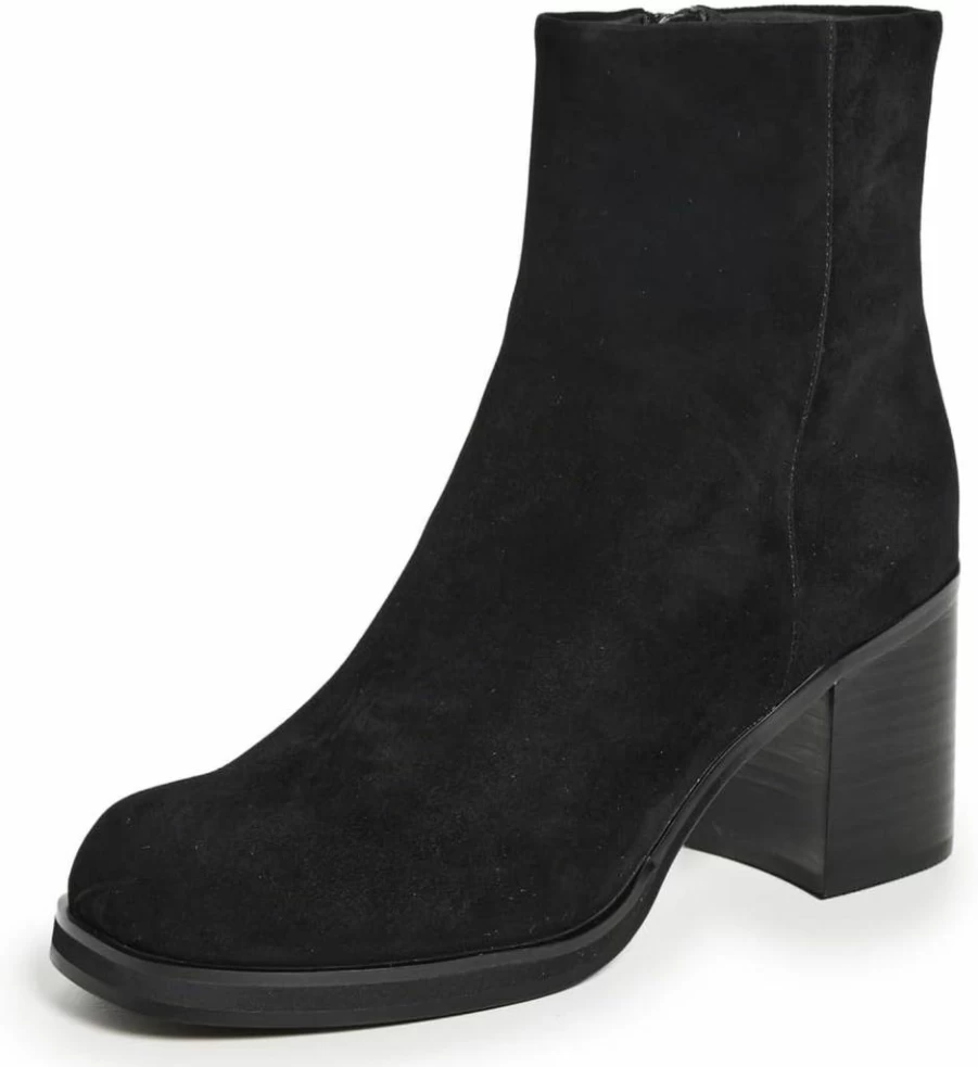 Black Suede Studio Women's Finley Suede Ankle Boots - Stylish & Comfortable