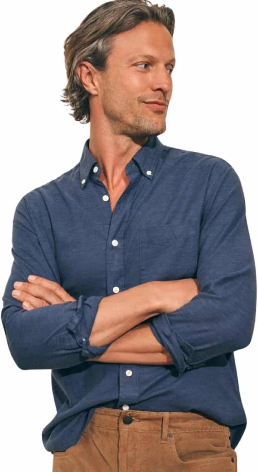 Faherty Men's Stretch Oxford Shirt - Premium Comfort Casual Wear