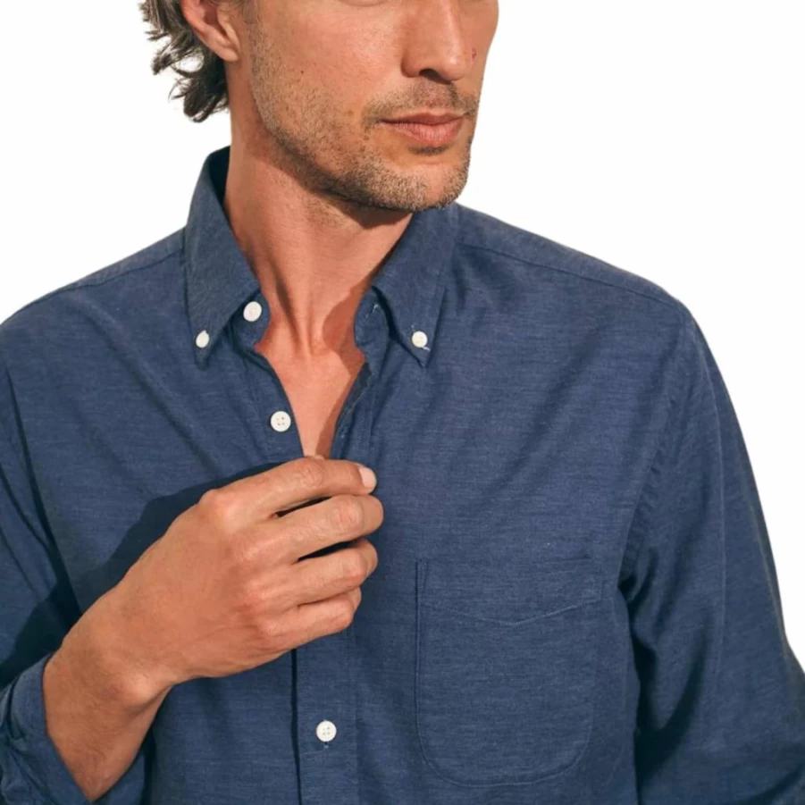 Faherty Men's Stretch Oxford Shirt - Premium Comfort Casual Wear
