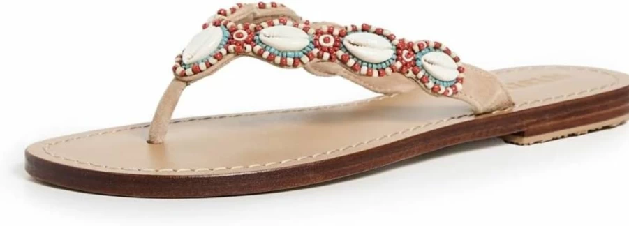 Mystique Women's Shell Thong Sandals – Stylish Beach Flip Flops for Women