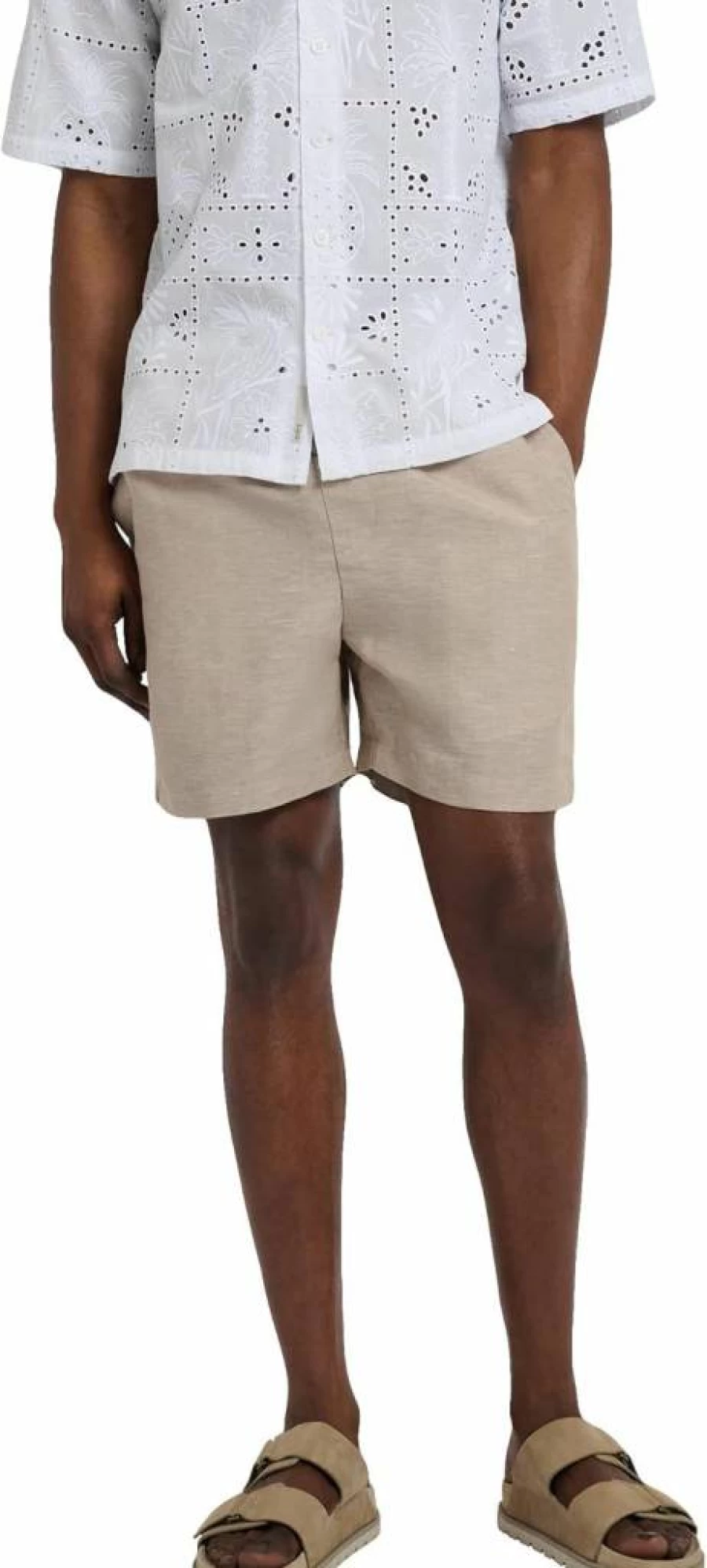 Onia Men's 6" Air Linen Pull-On Shorts - Breathable Summer Casual Shorts for Men