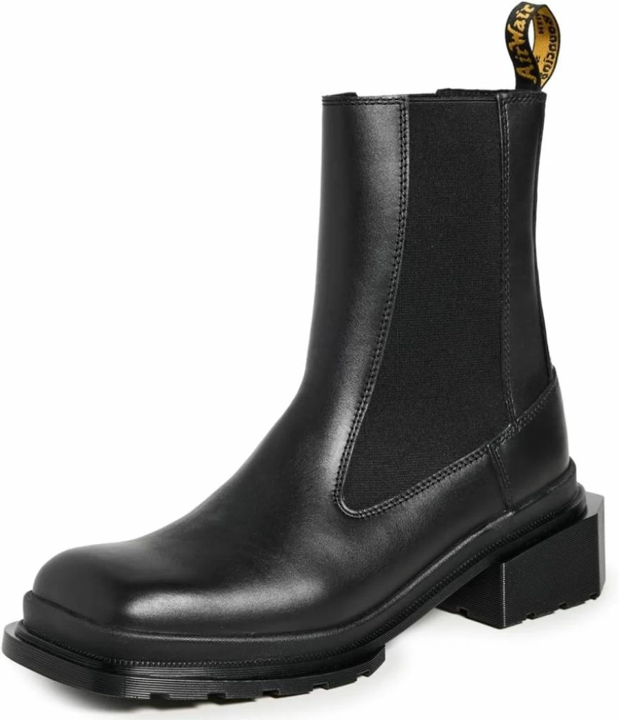 Dr. Martens Women's Maybole Leather Chelsea Boots - Slip-Resistant Ankle Booties with Comfort Cushion