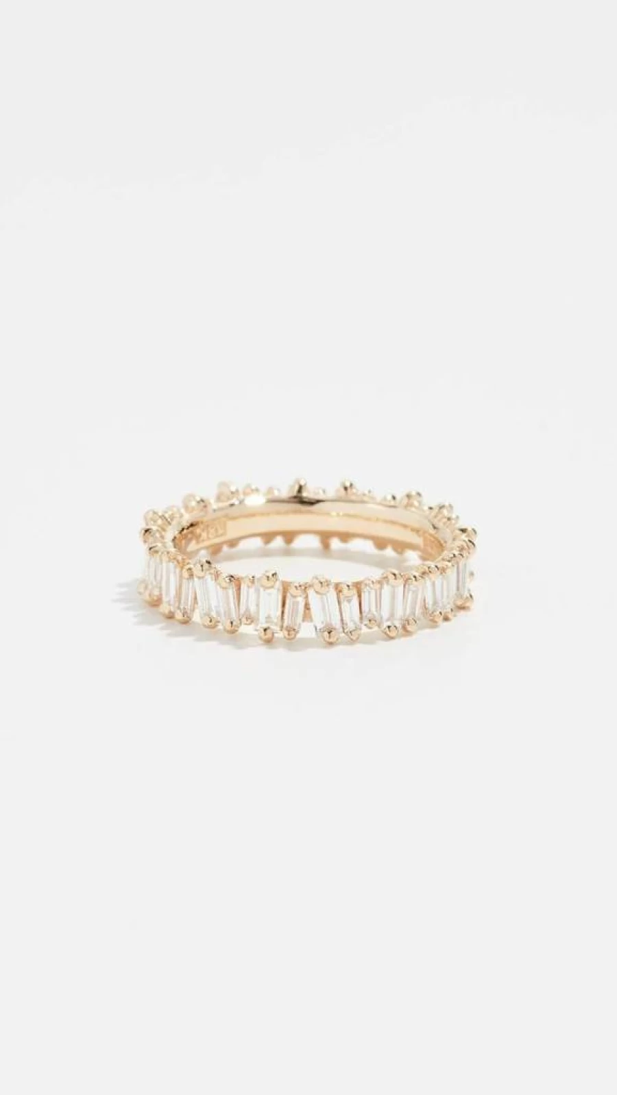 Suzanne Kalan 18K Gold Diamond Baguette Ring for Women - Luxury Stackable Band