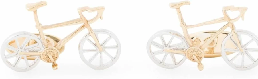 Paul Smith Men's Bicycle Design Cufflinks - Elegant Silver Tone Gift for Cyclists