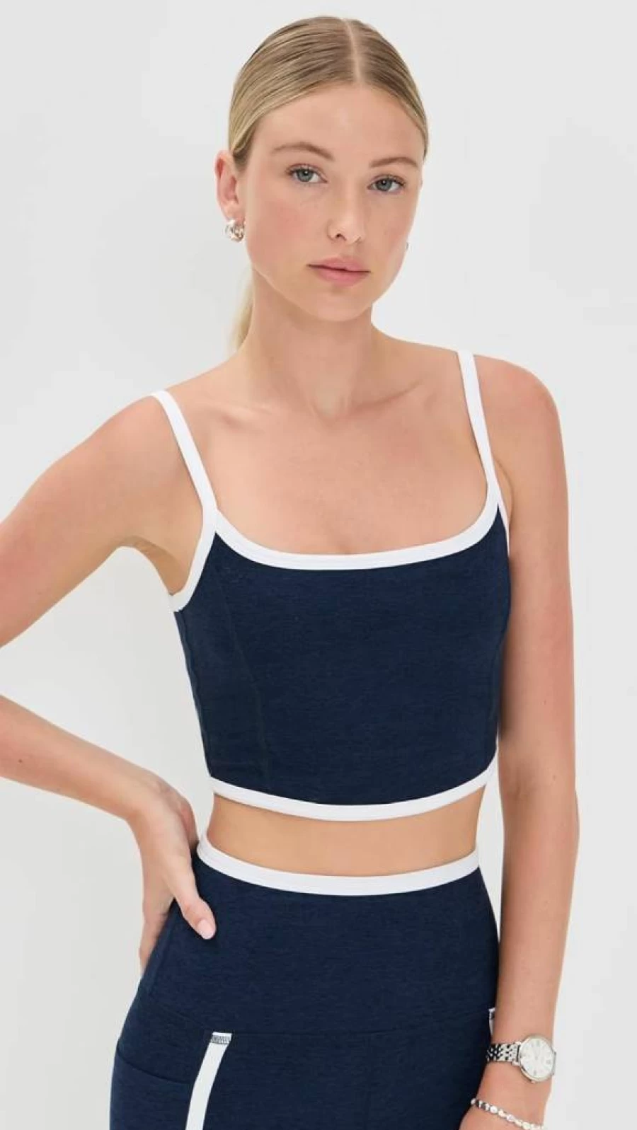 Beyond Yoga Women's Spacedye High-Rise Cropped Tank Top - Soft Stretch Workout & Lounge Wear
