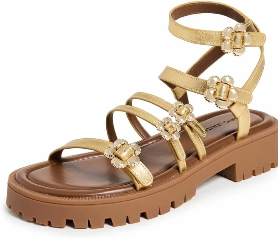 Marc Jacobs Women's The Kiki Gladiator Sandals - Stylish Leather Straps & Chunky Heel