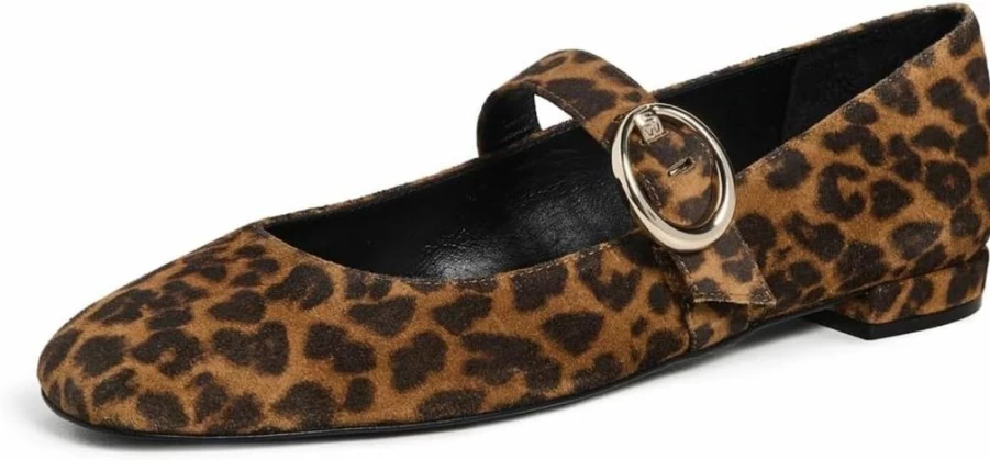 Stuart Weitzman Women's Arabella Mary Jane Flats - Classic Comfortable Ballet Flat Shoes for Women