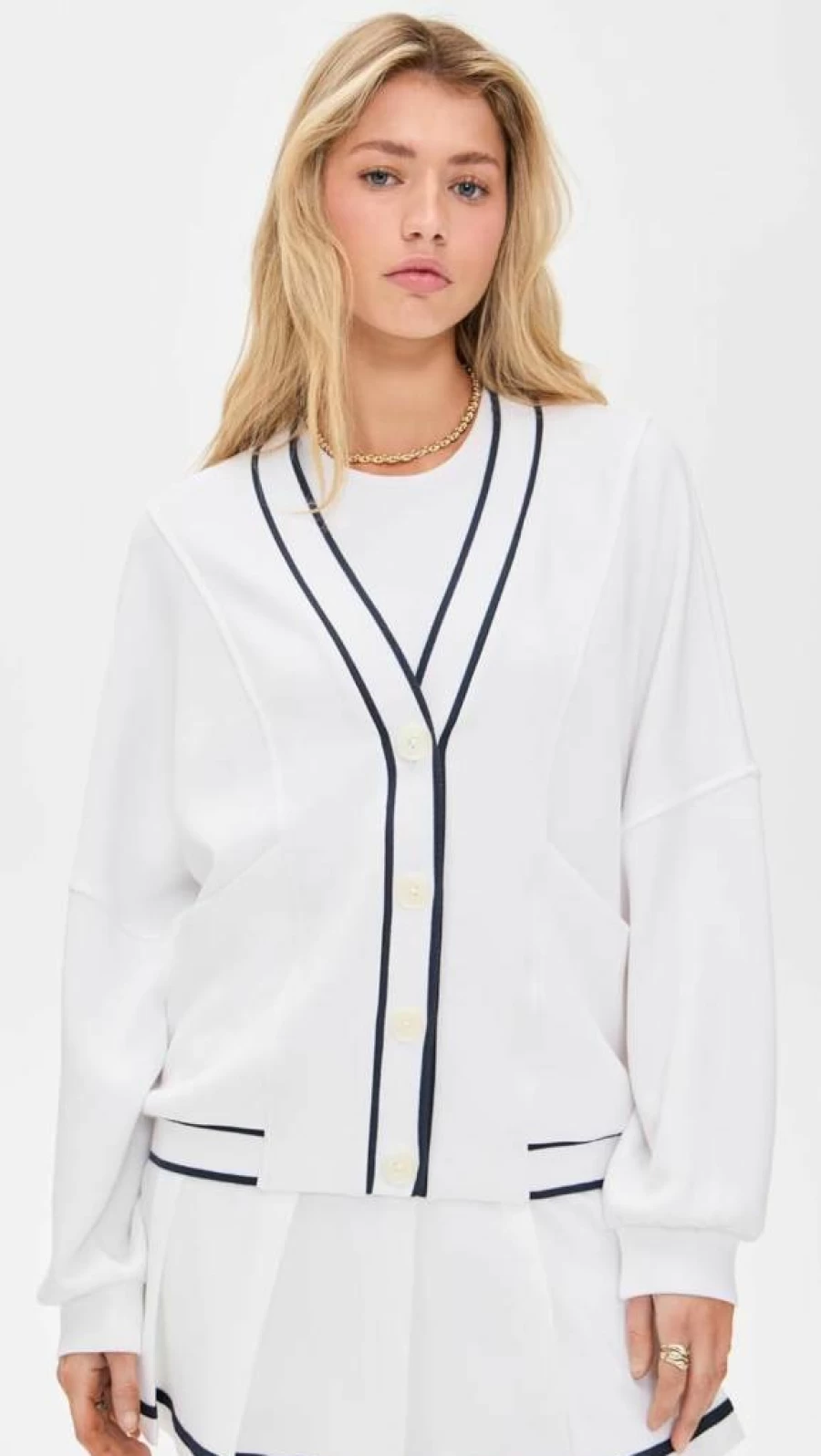 Varley Women's Decker Off Court Cardigan Sweater - Stylish Casual Knit Pullover for Women