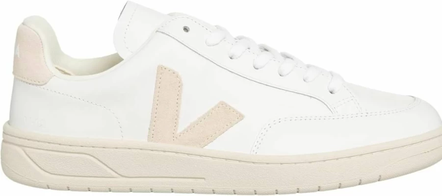 Veja Men's V-12 Vegan Leather Sneakers – Sustainable White Eco-Friendly Low-Top Shoes