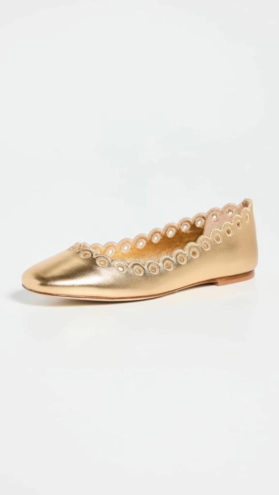Larroude Women's Meghan Embroidered Ballet Flats - Elegant Broderie Flat Shoes for Women