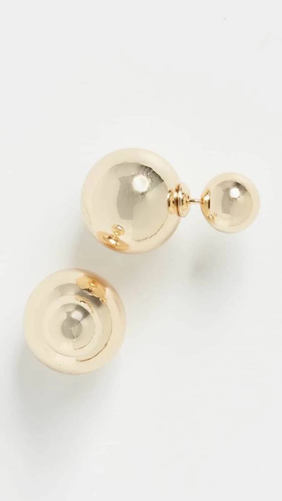 SHASHI Women's Double Ball Stud Earrings - Sterling Silver Minimalist Hoop Earrings for Everyday Wear