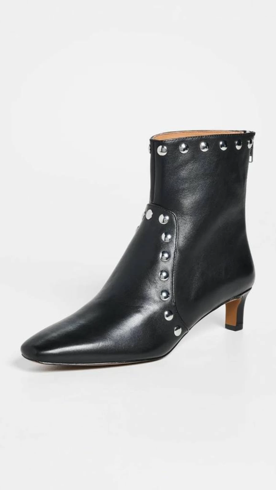 Madewell Women's Dimes Kitten Heel Ankle Boots with Stud Details