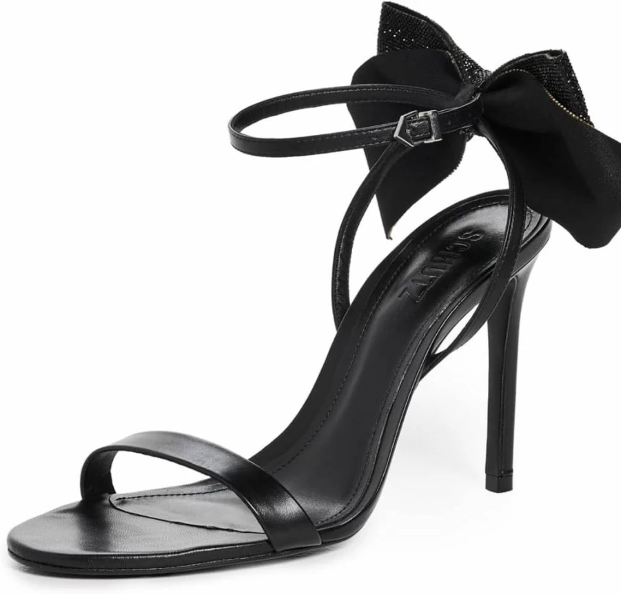 SCHUTZ Lyla Crystal Bow Heels for Women - Elegant Bow Detail High Heels