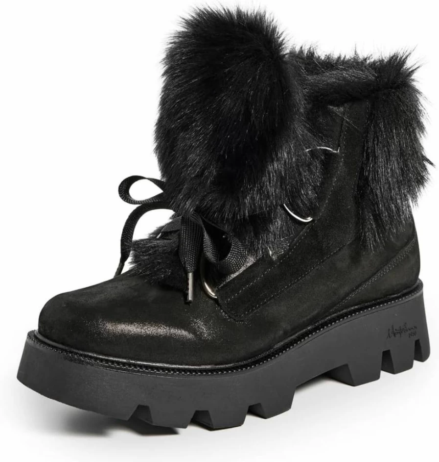 Montelliana Women's Aurora Goat Fur Winter Boots – Luxurious Warm Snow Boots for Women